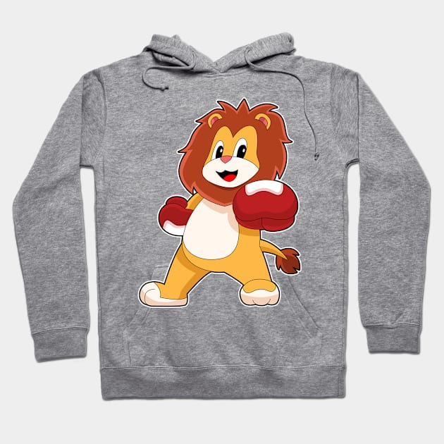 Lion Boxer Boxing gloves Boxing Hoodie by Markus Schnabel